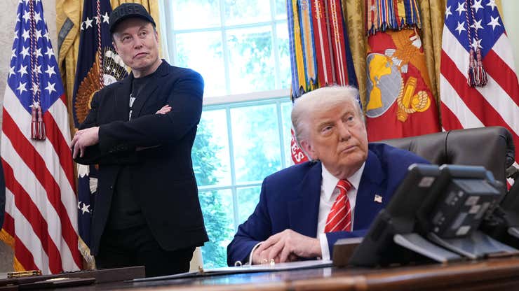 Image for Trump says he's 'disappointed' in Elon Musk as their feud explodes in public view