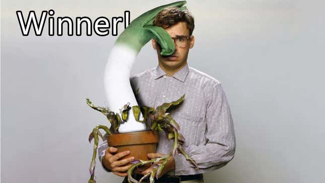 Image for article titled 'Shop Contest: Giant Stuffed Leek, Winners!