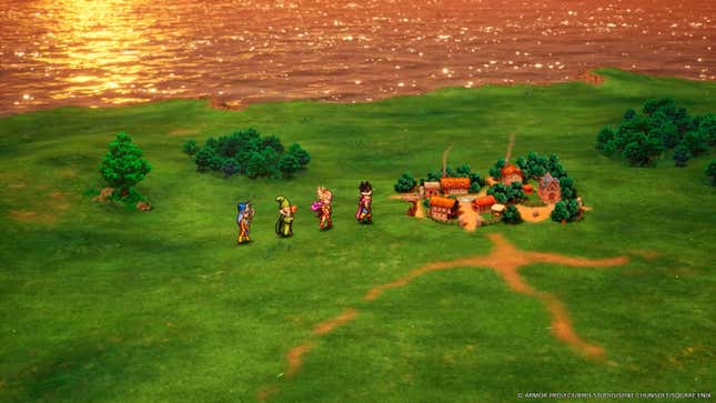 A wandering party discovers a town.