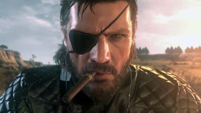 Big Boss smokes a cigar. 