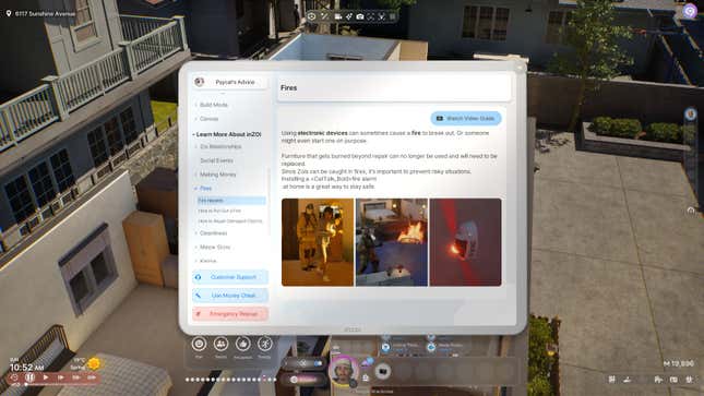 Un aperçu du guide du jeu sur les risques d’incendie dans inZOI.